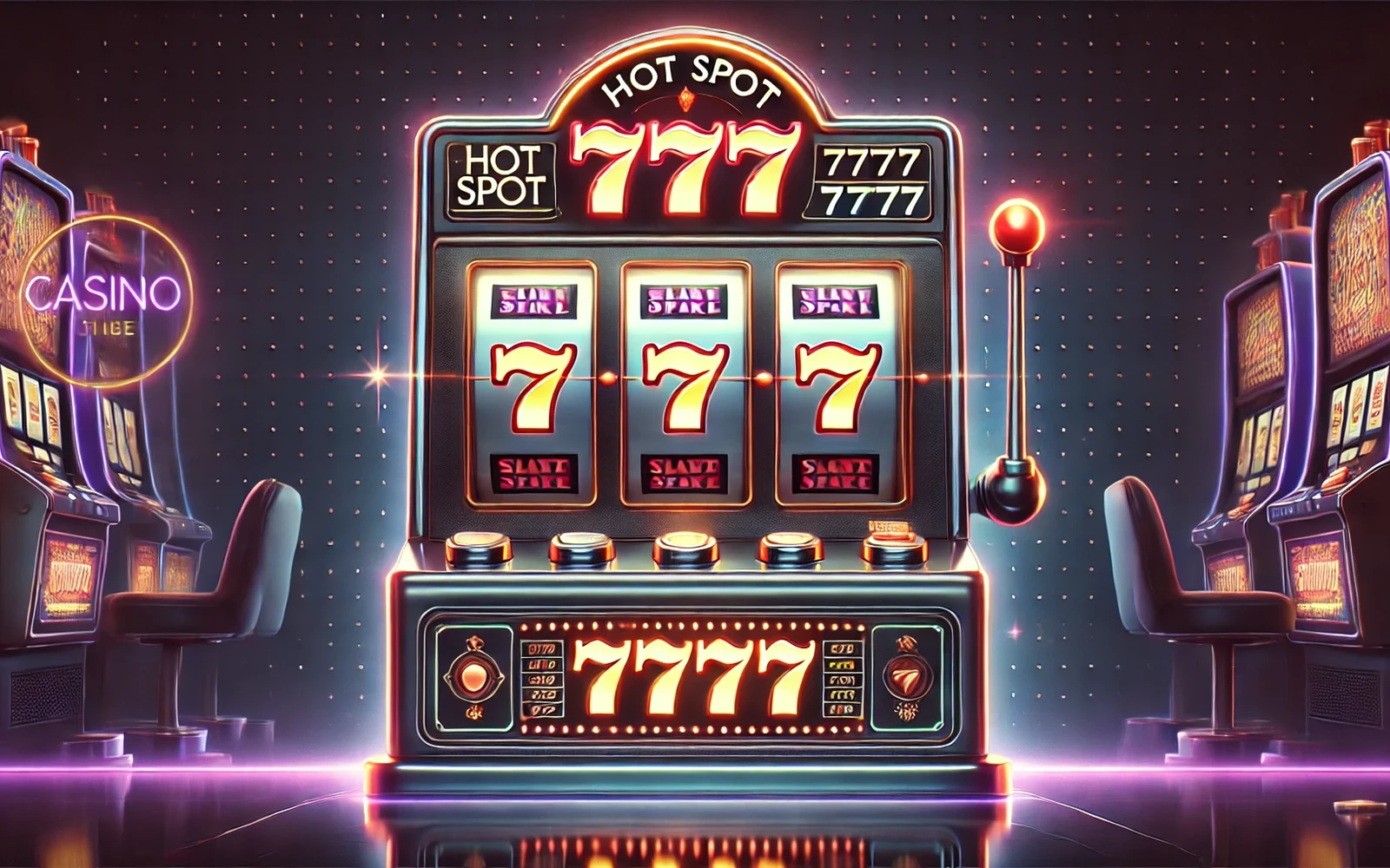 Antarmuka slot yang ditampilkan dalam format layar digital