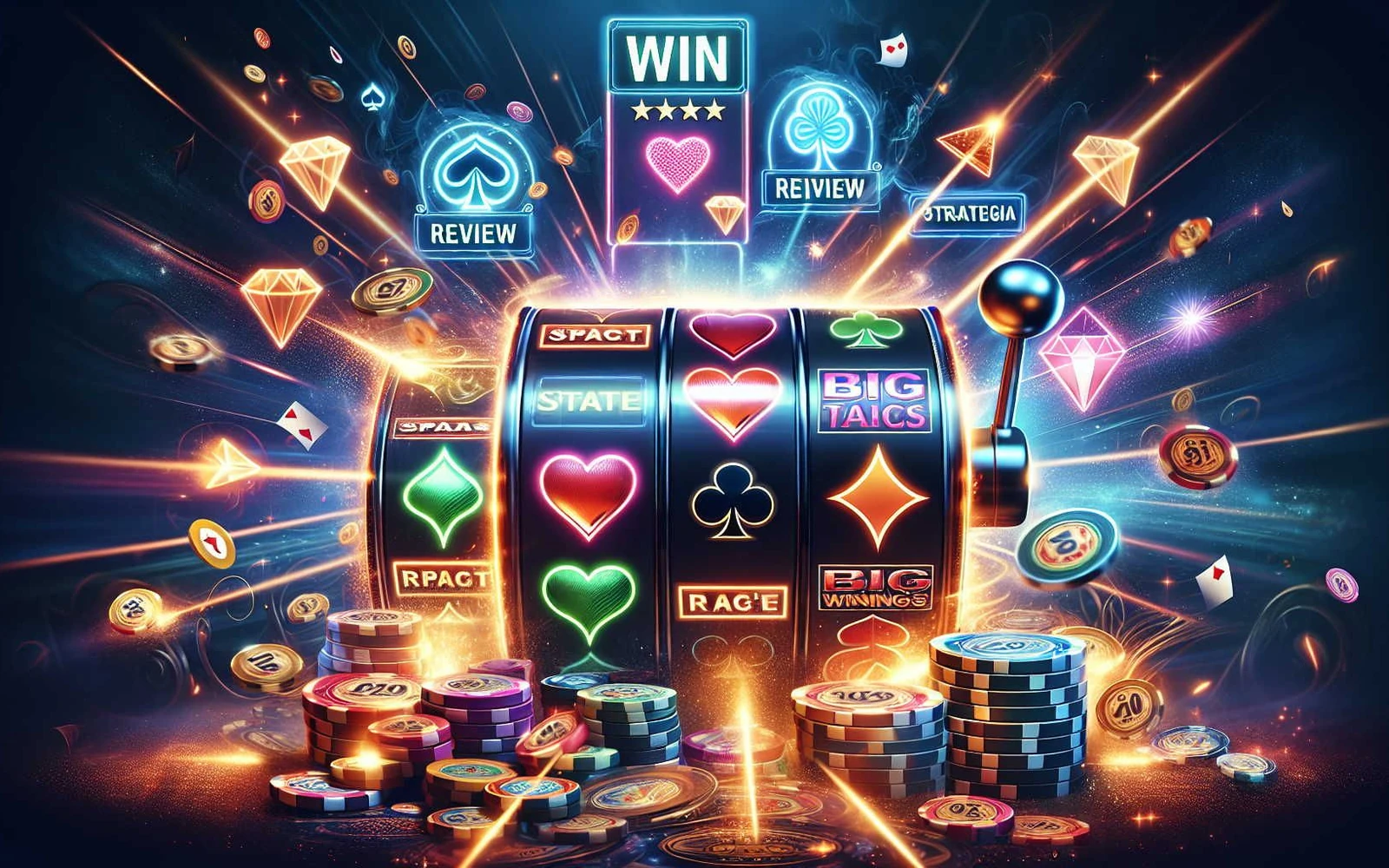 Layar slot video dengan simbol khusus pada beberapa reel